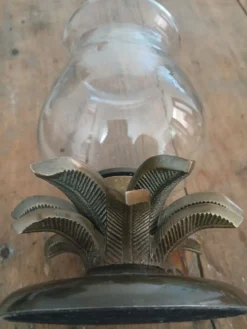 Bougeoir globe fleur