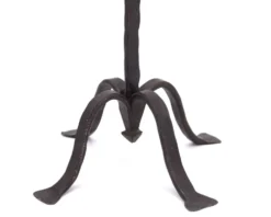 Bougeoir Menorah à 7 branches en fer forgé, années 50
