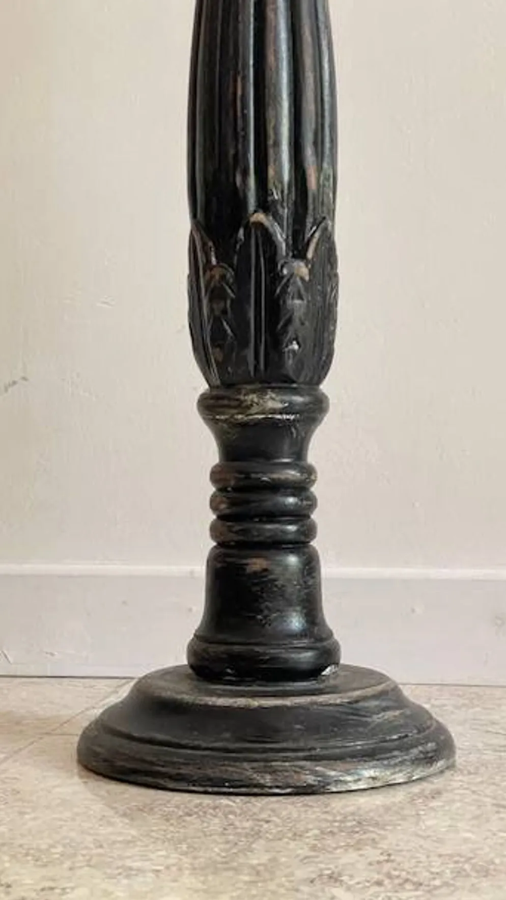 BOUGEOIR Pique-Cierge 65cm Chêne massif
