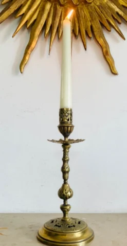Bougeoir époque XIXe en bronze doré