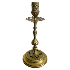 Bougeoir époque XIXe en bronze doré