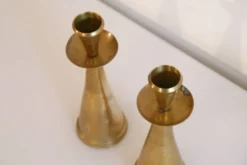 Bougeoirs danois en laiton 1970