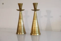 Bougeoirs danois en laiton 1970
