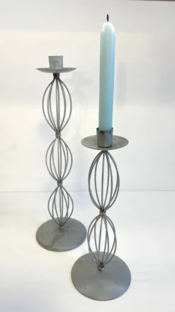 Bougeoirs géométriques metal