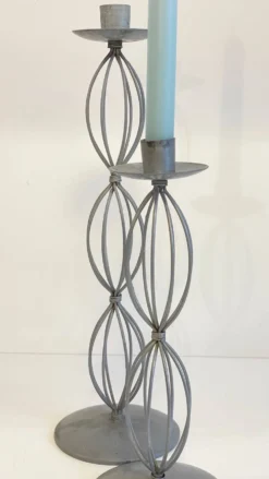 Bougeoirs géométriques metal