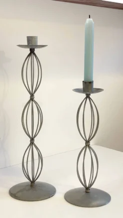 Bougeoirs géométriques metal