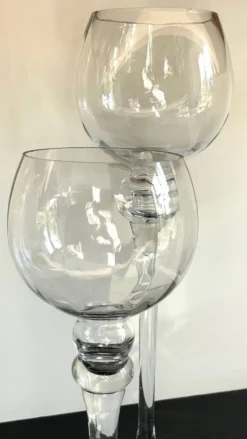 Bougeoirs photophores xl cristal vintage