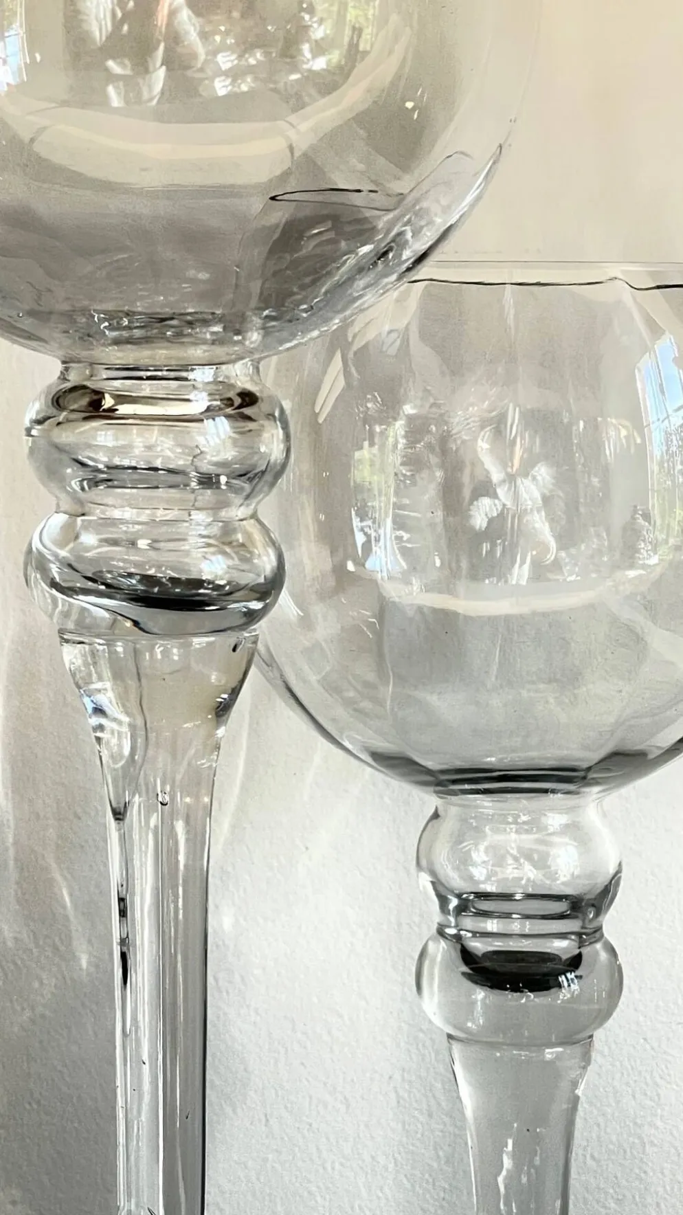 Bougeoirs photophores xl cristal vintage