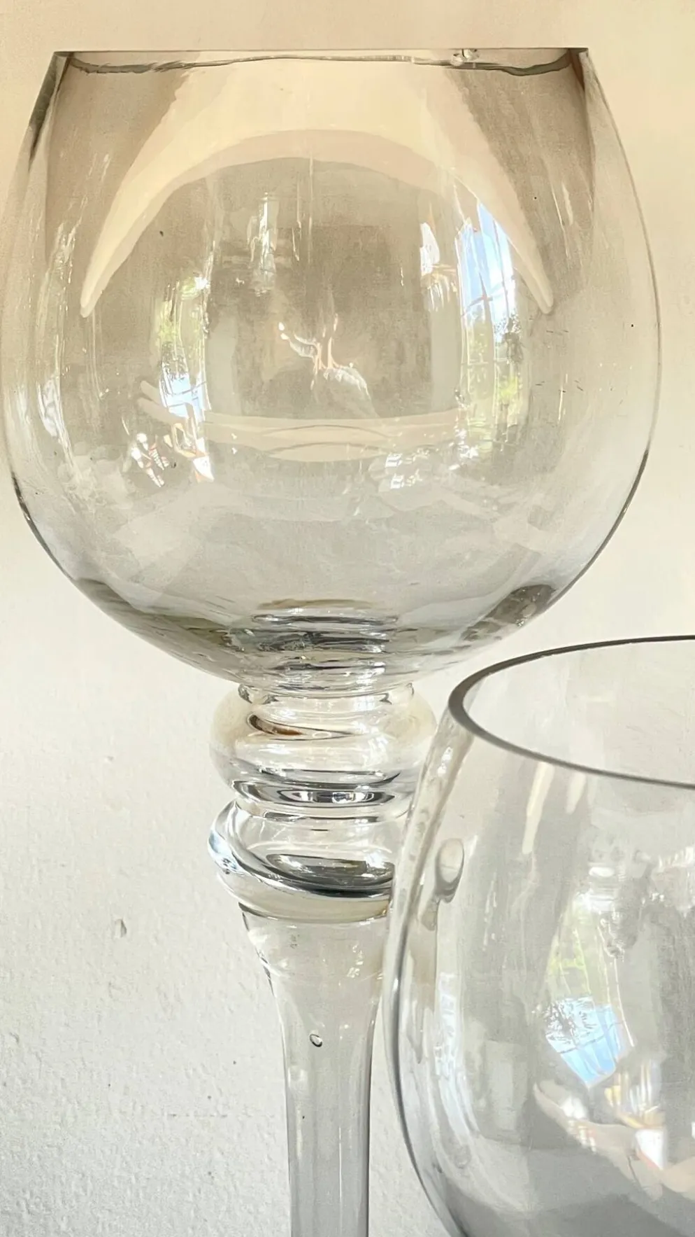 Bougeoirs photophores xl cristal vintage