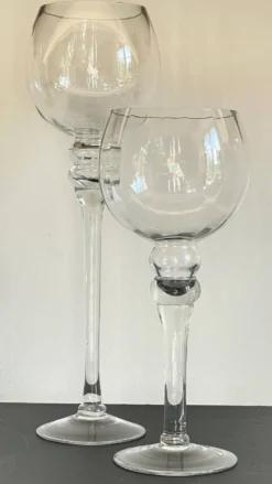 Bougeoirs photophores xl cristal vintage