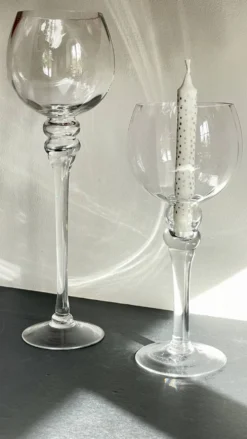 Bougeoirs photophores xl cristal vintage