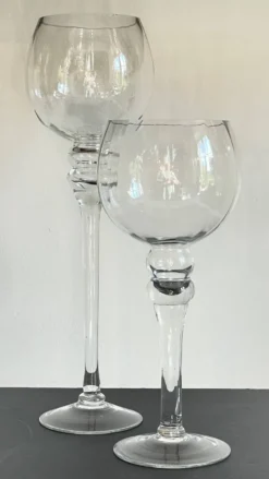 Bougeoirs photophores xl cristal vintage