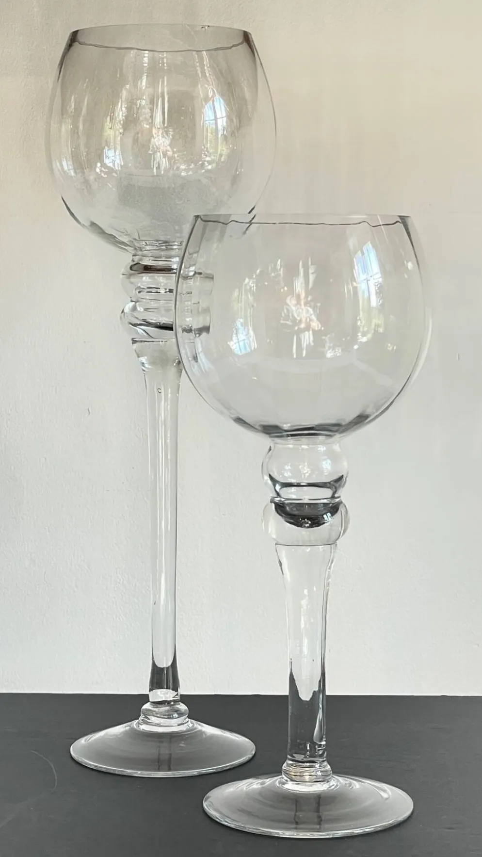 Bougeoirs photophores xl cristal vintage