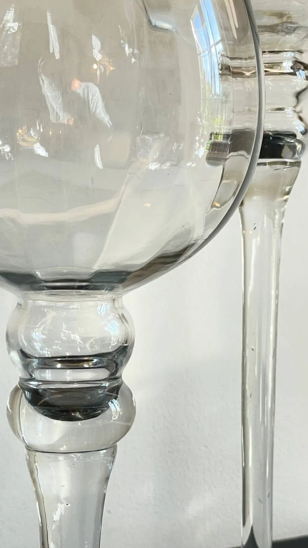 Bougeoirs photophores xl cristal vintage