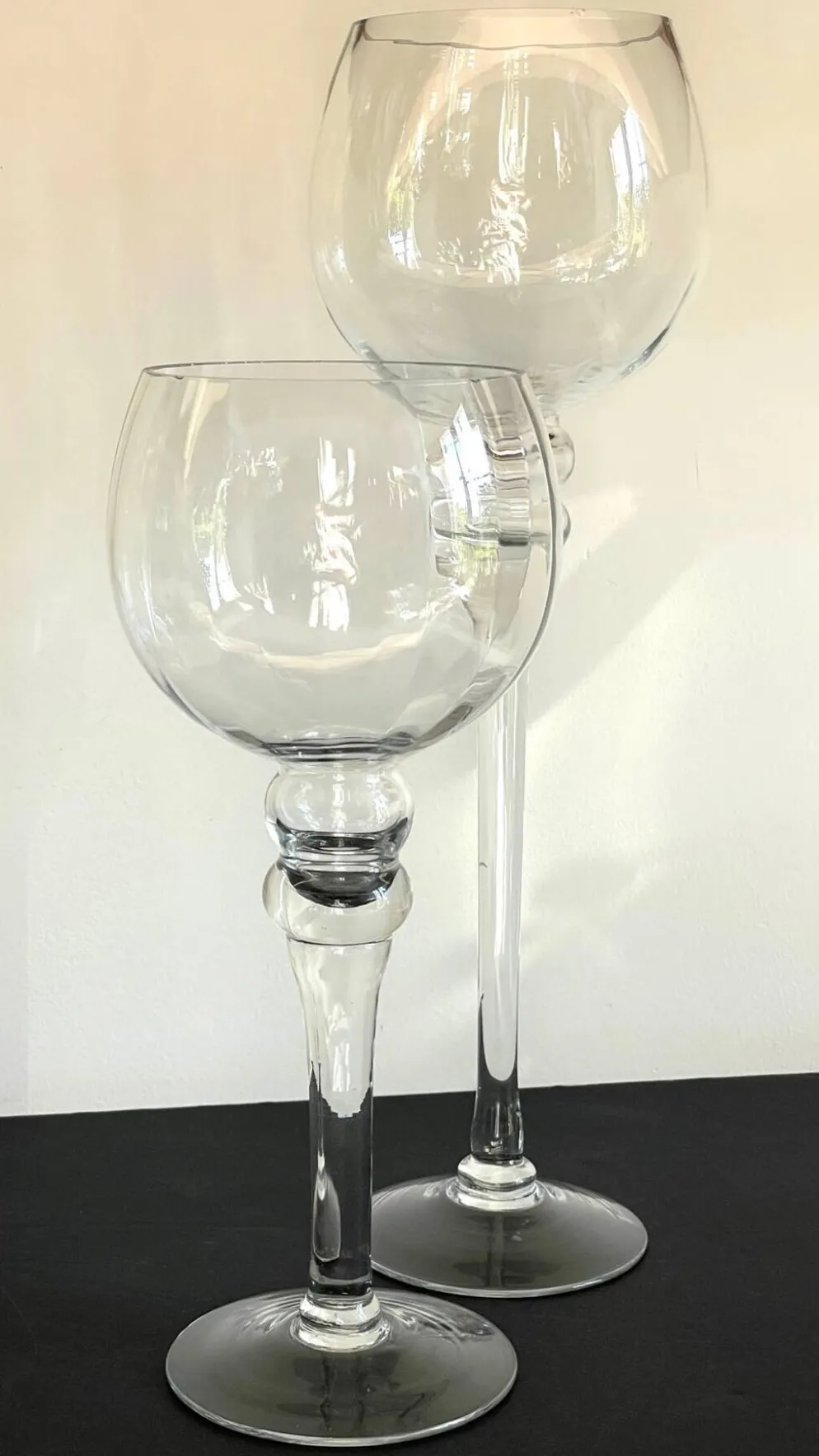 Bougeoirs photophores xl cristal vintage