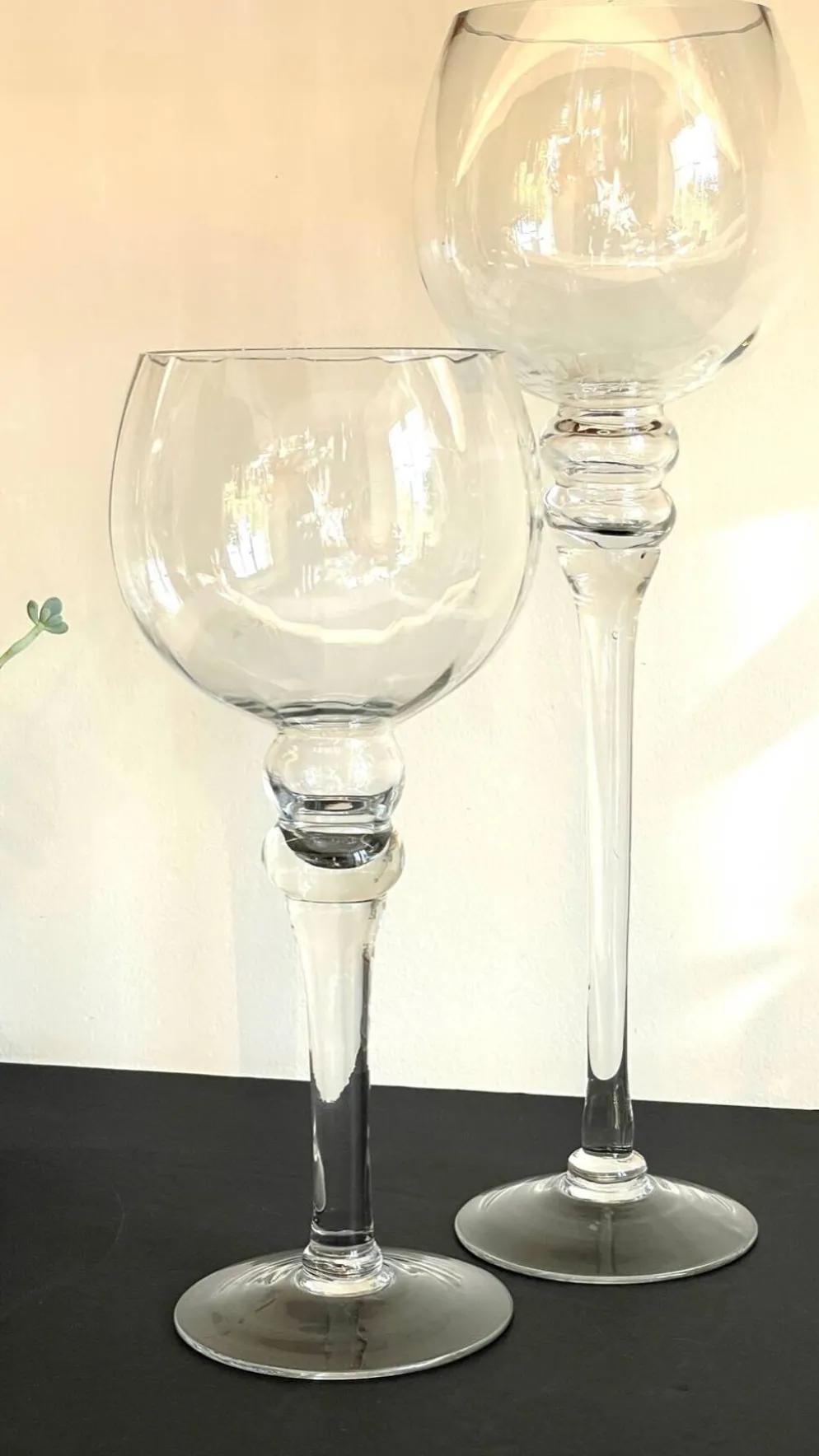 Bougeoirs photophores xl cristal vintage