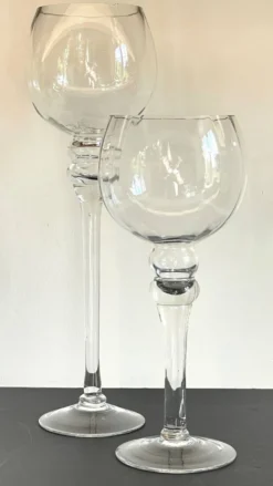 Bougeoirs photophores xl cristal vintage