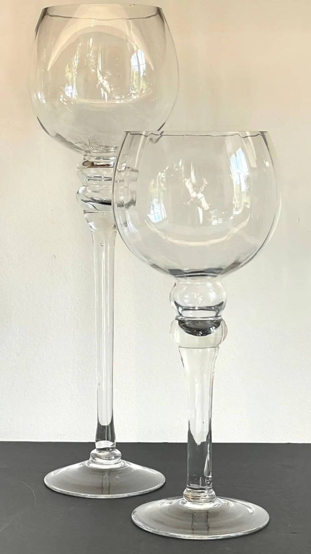 Bougeoirs photophores xl cristal vintage