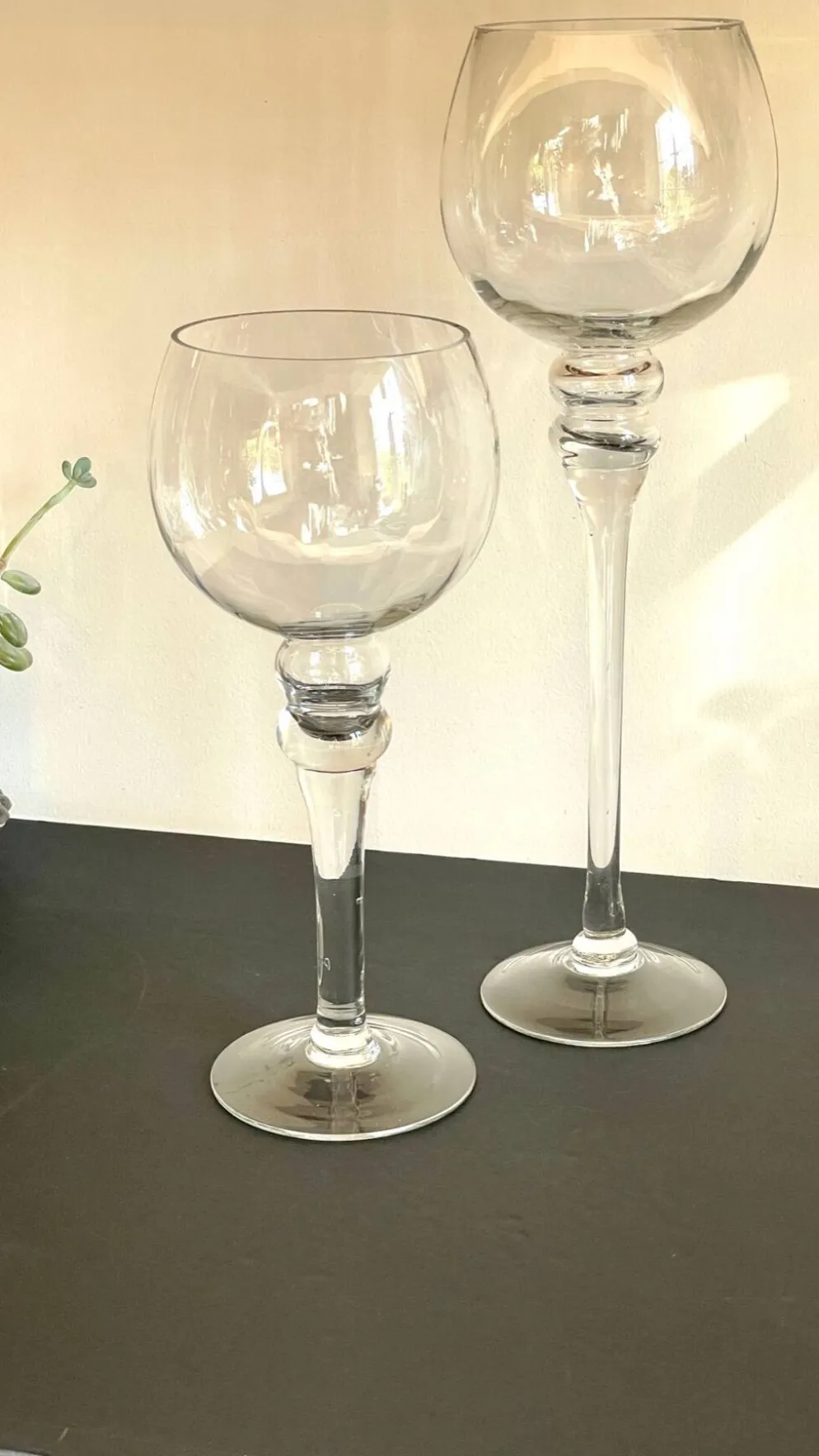 Bougeoirs photophores xl cristal vintage