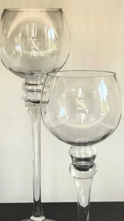 Bougeoirs photophores xl cristal vintage