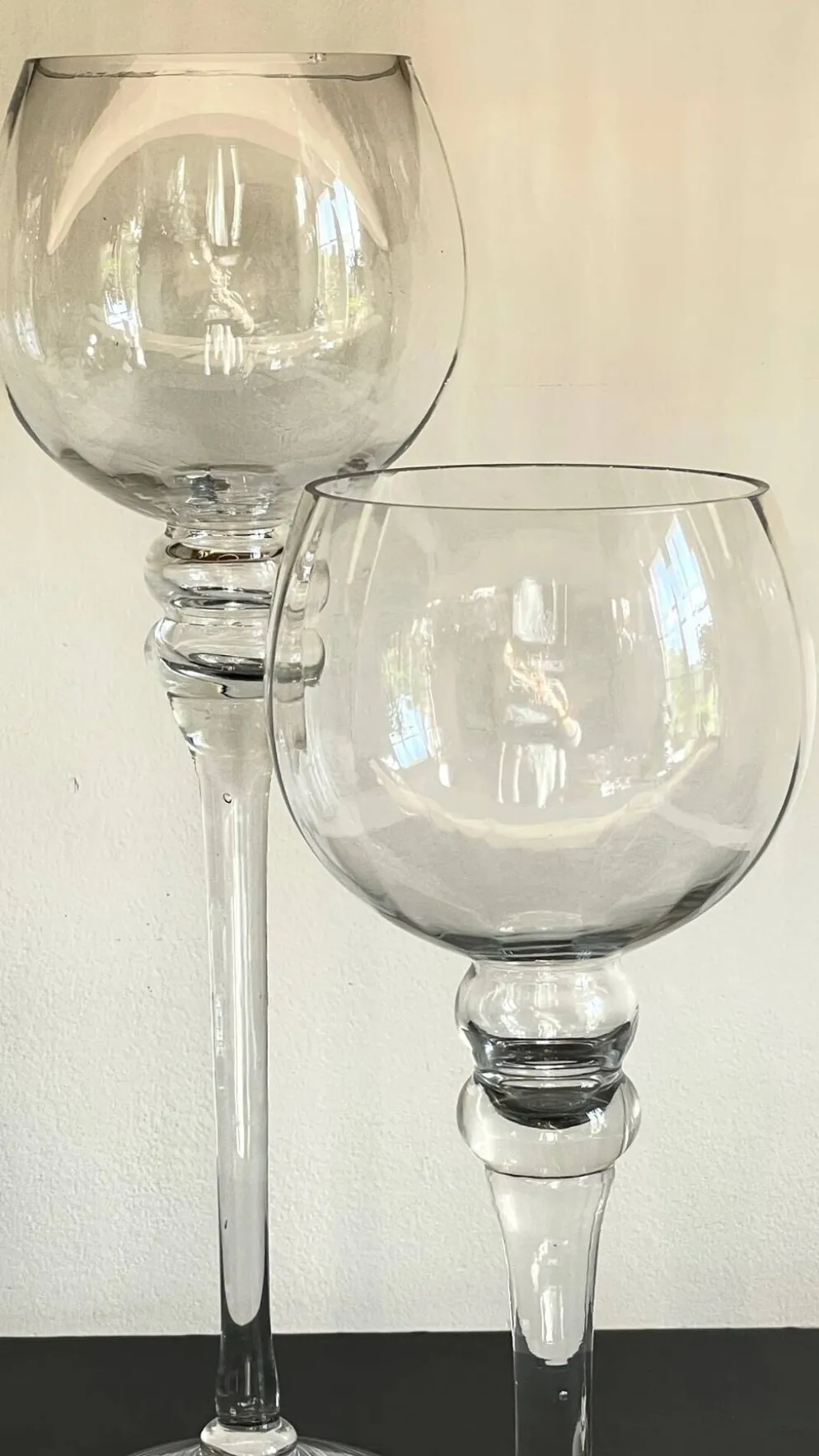 Bougeoirs photophores xl cristal vintage
