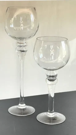 Bougeoirs photophores xl cristal vintage