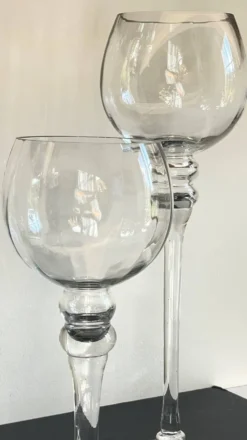 Bougeoirs photophores xl cristal vintage