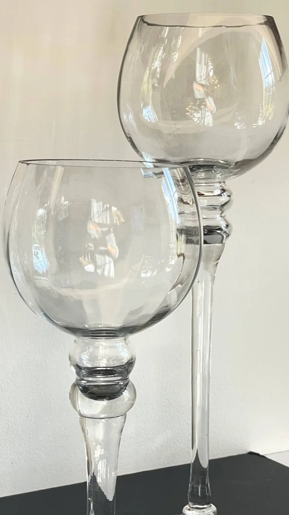 Bougeoirs photophores xl cristal vintage