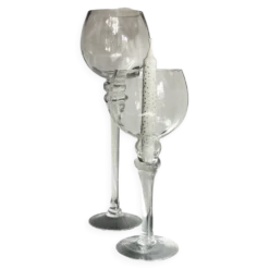 Bougeoirs photophores xl cristal vintage