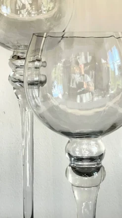 Bougeoirs photophores xl cristal vintage