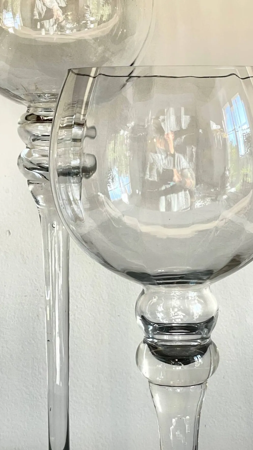 Bougeoirs photophores xl cristal vintage