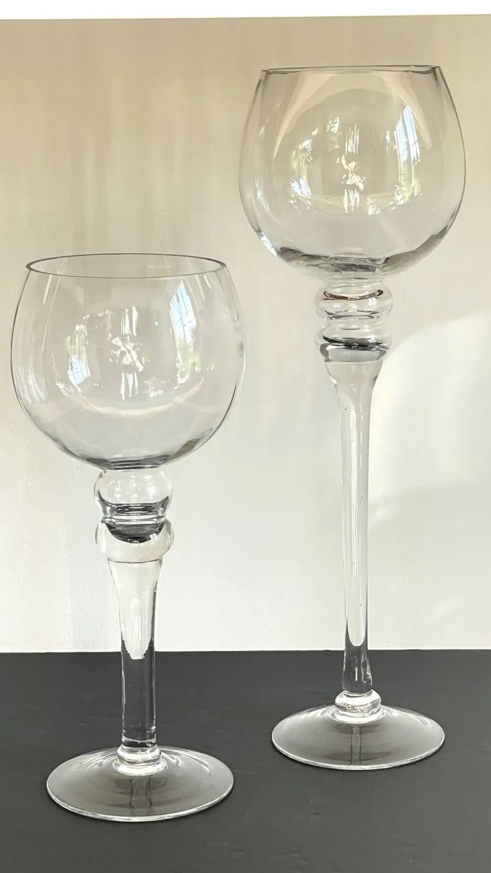 Bougeoirs photophores xl cristal vintage