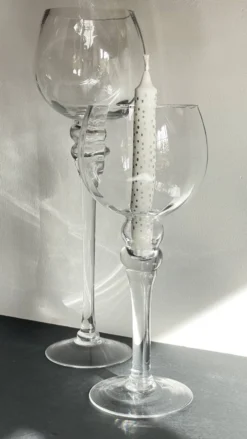 Bougeoirs photophores xl cristal vintage