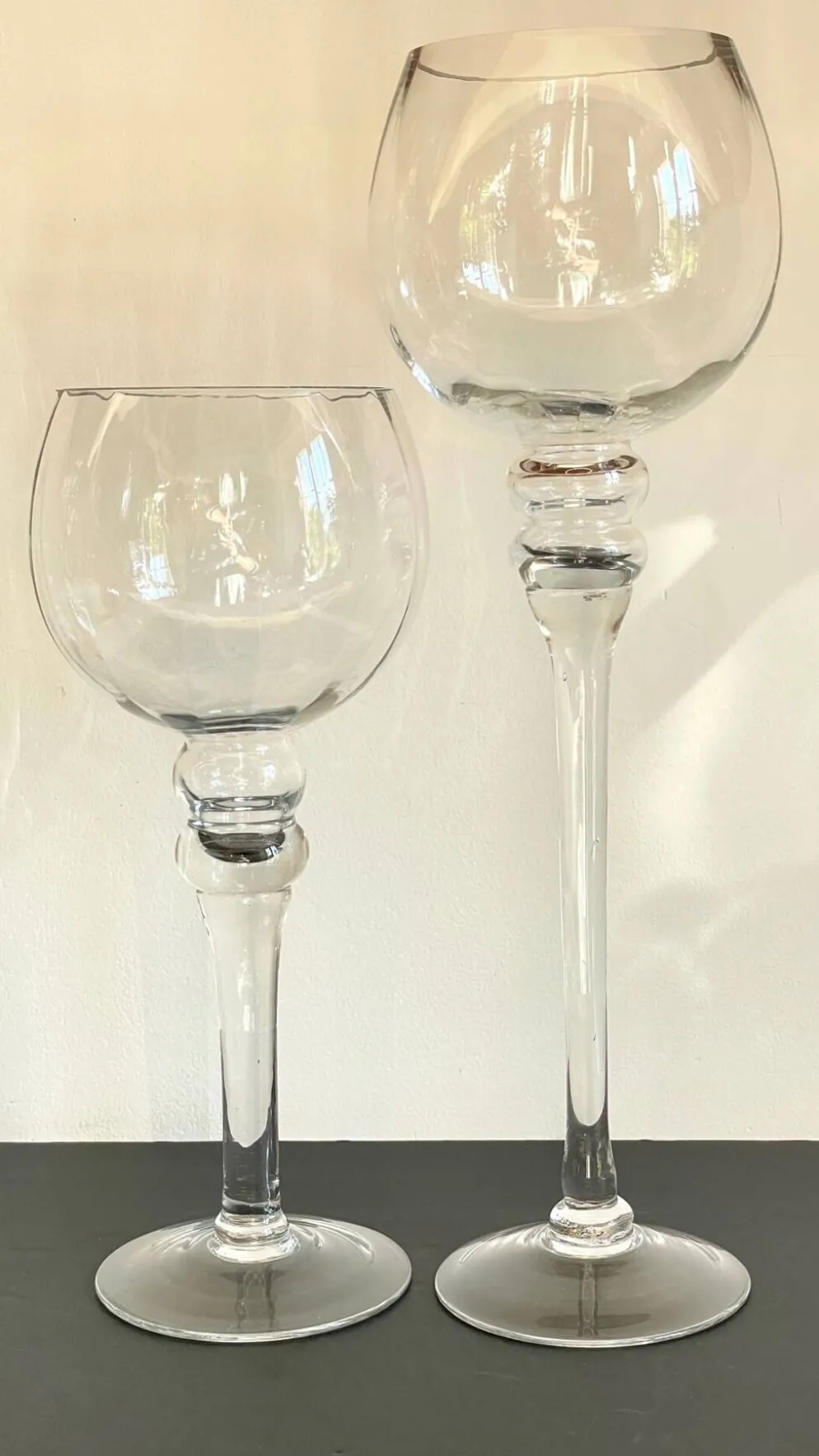 Bougeoirs photophores xl cristal vintage