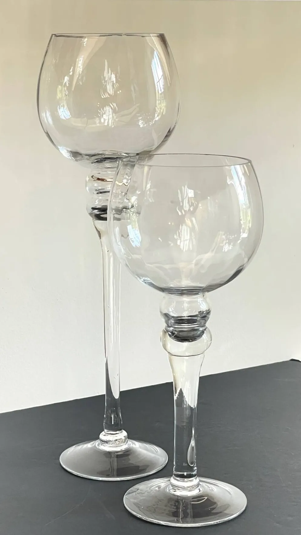 Bougeoirs photophores xl cristal vintage