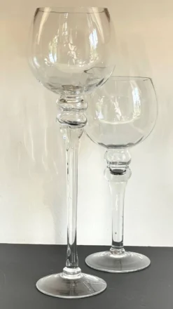 Bougeoirs photophores xl cristal vintage