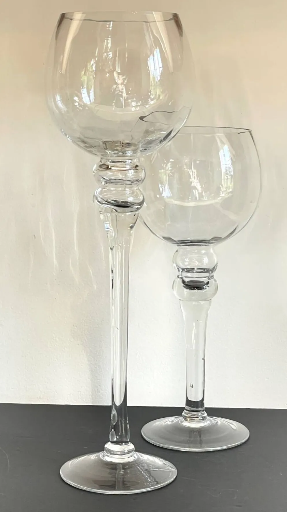 Bougeoirs photophores xl cristal vintage