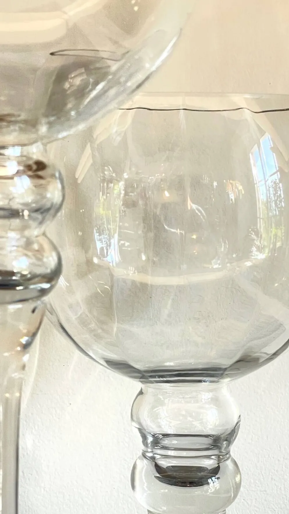 Bougeoirs photophores xl cristal vintage