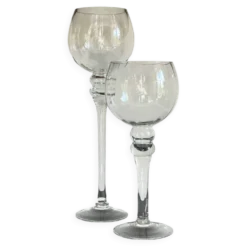 Bougeoirs photophores xl cristal vintage