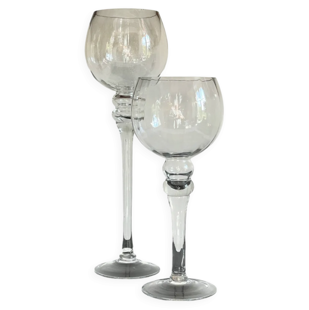 Bougeoirs photophores xl cristal vintage