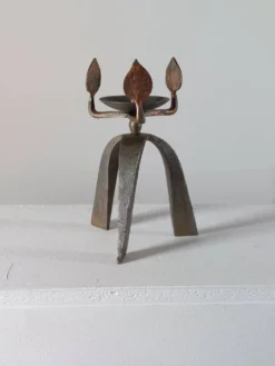 Bougeoir vintage artisanal unique des années 50.