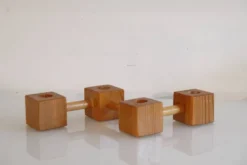 Bougeoir vintage scandinave en bois