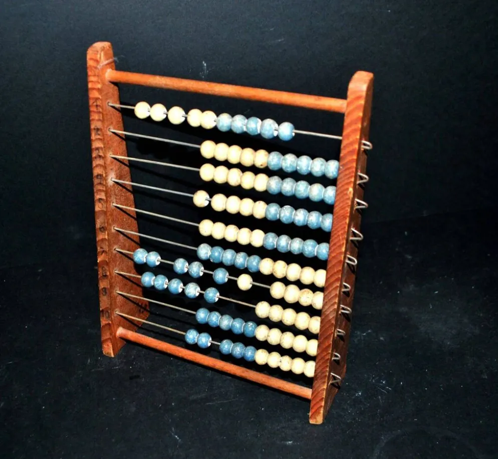 Boulier d’écolier en bois, 1960-70