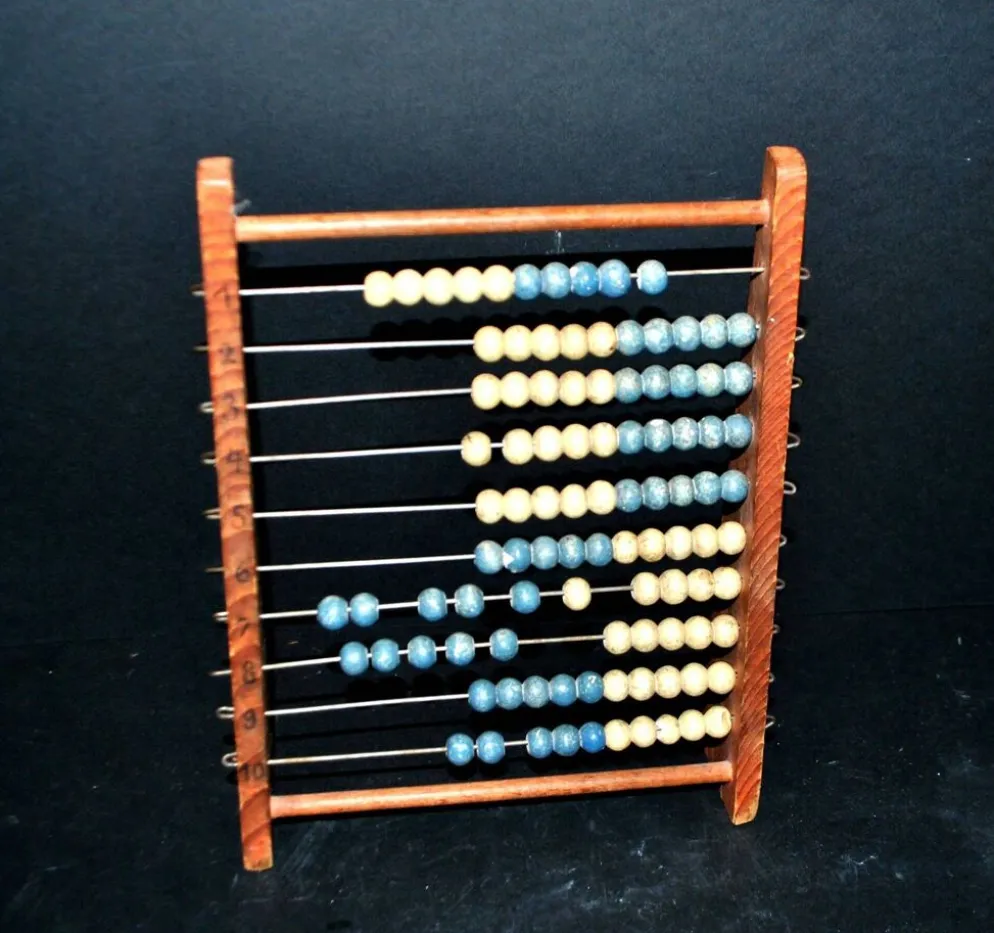 Boulier d’écolier en bois, 1960-70