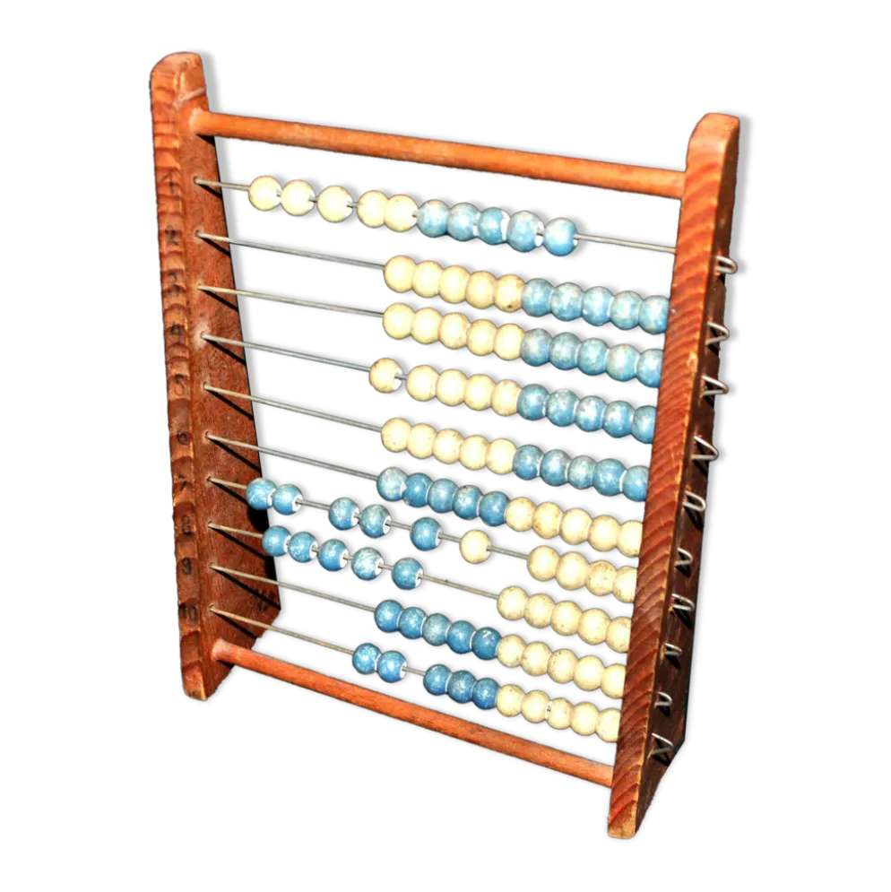Boulier d’écolier en bois, 1960-70