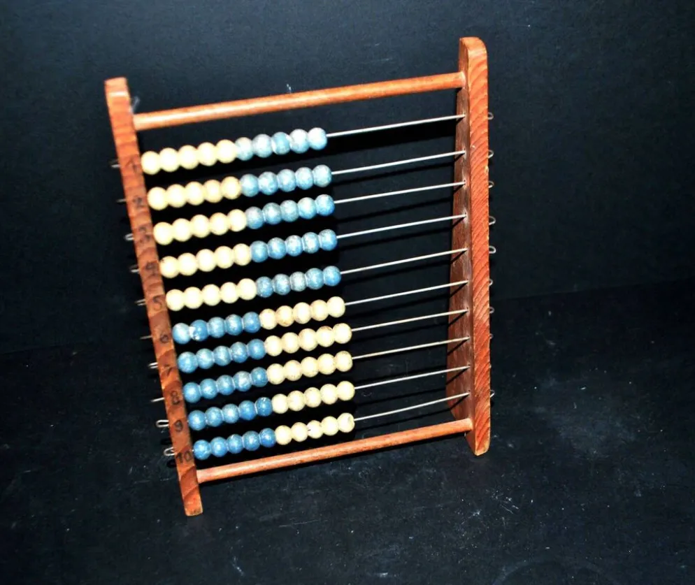 Boulier d’écolier en bois, 1960-70