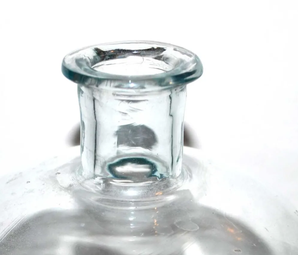 Bouteille d'apothicaire - bonbonne ancienne en verre soufflé bleuté Pharmacie