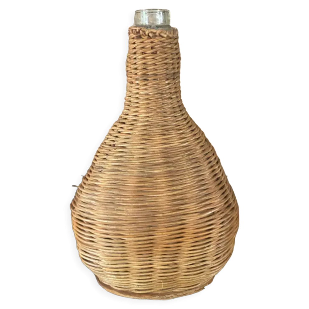 Bouteille habillée d’osier