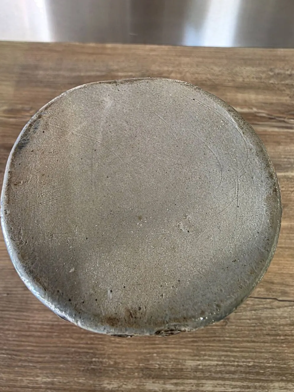 Bouteille soliflore en grès au sel West Germany – Bleu cobalt vintage