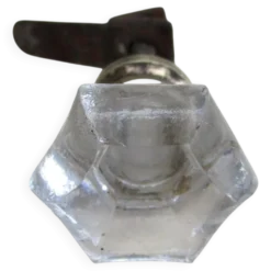 Bouton de meuble ancien en verre